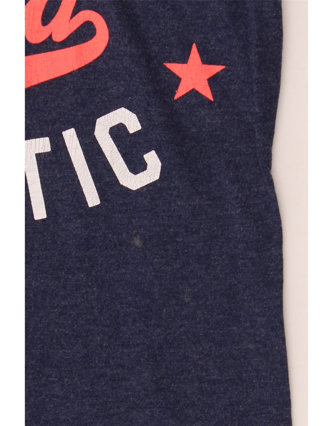 T-shirt grafica da donna SUPERDRY Top UK 10 piccola in cotone blu navy