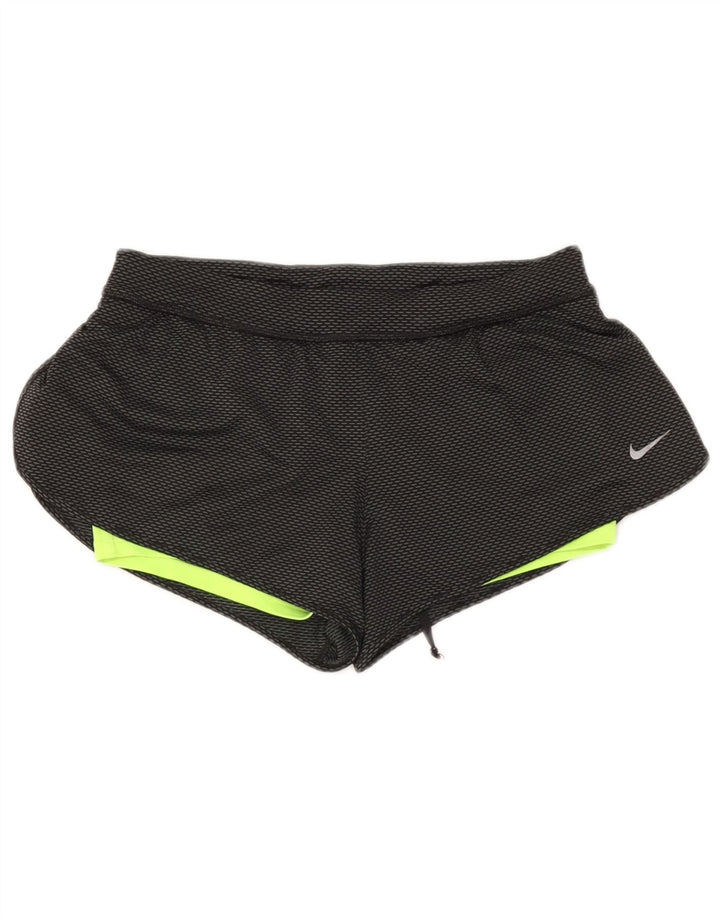 Pantaloncini sportivi Nike da donna Dri Fit UK 8 piccoli poliestere nero
