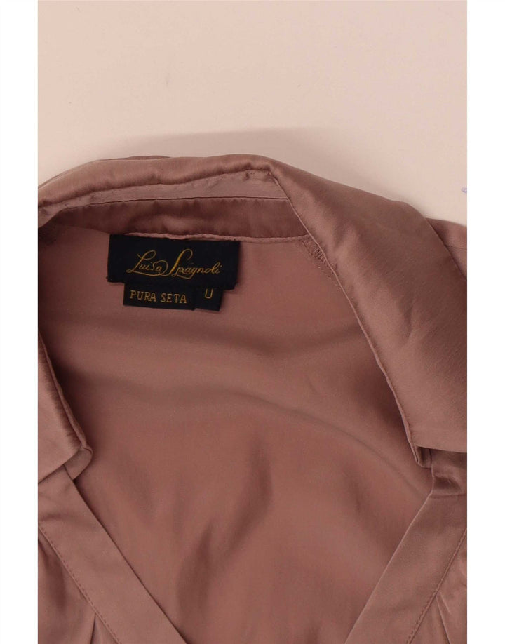 Luisa Spagnoli Camicia Blusa Donna Taglia Unica Seta Rosa