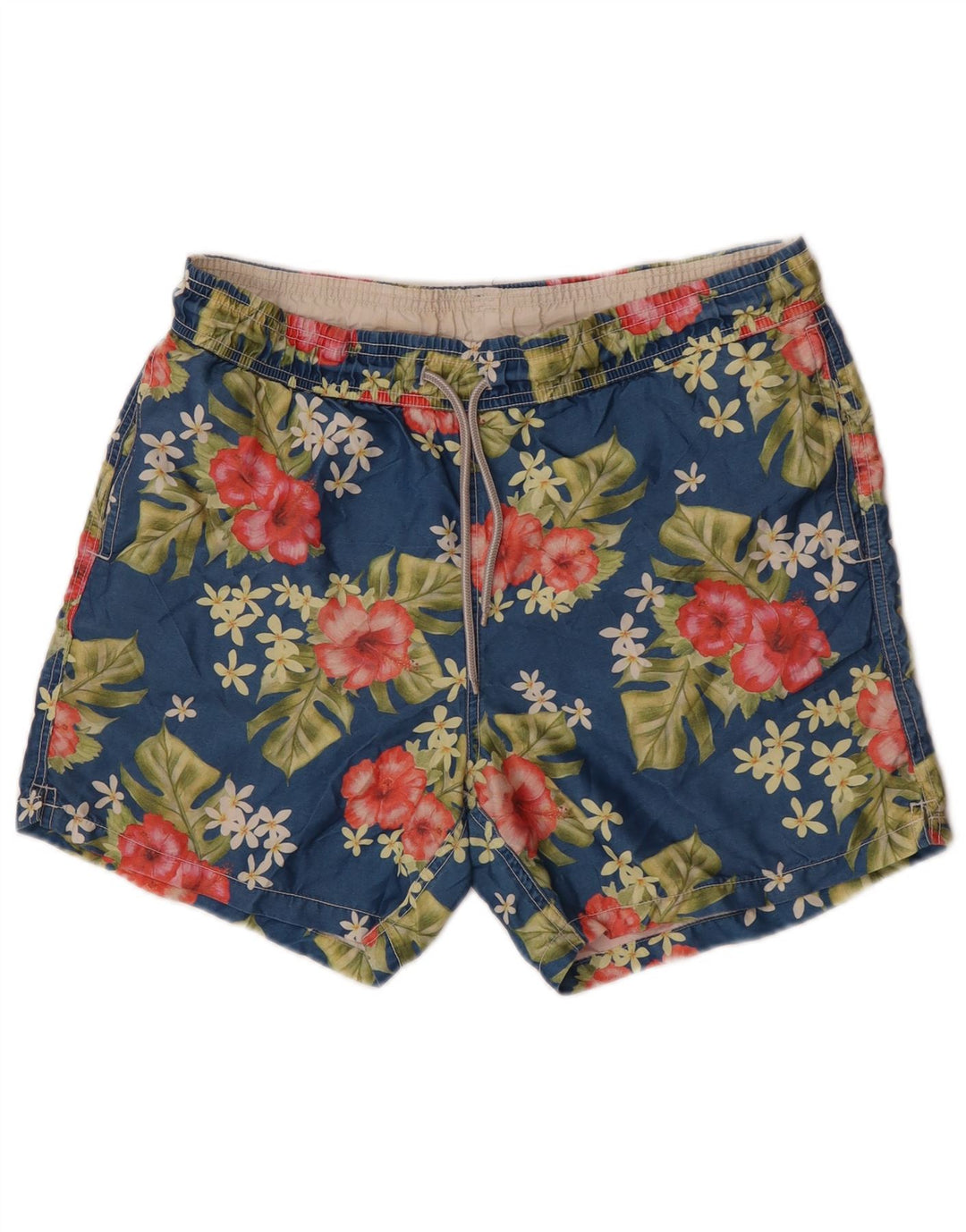 Pantaloncini da bagno da uomo Saint Barth piccoli in poliestere floreale blu