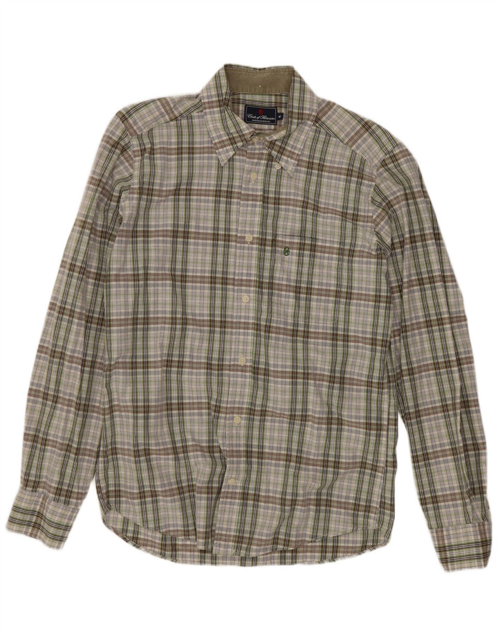 Camicia Uomo Conte of Florence in Cotone a Quadri Verde Medio
