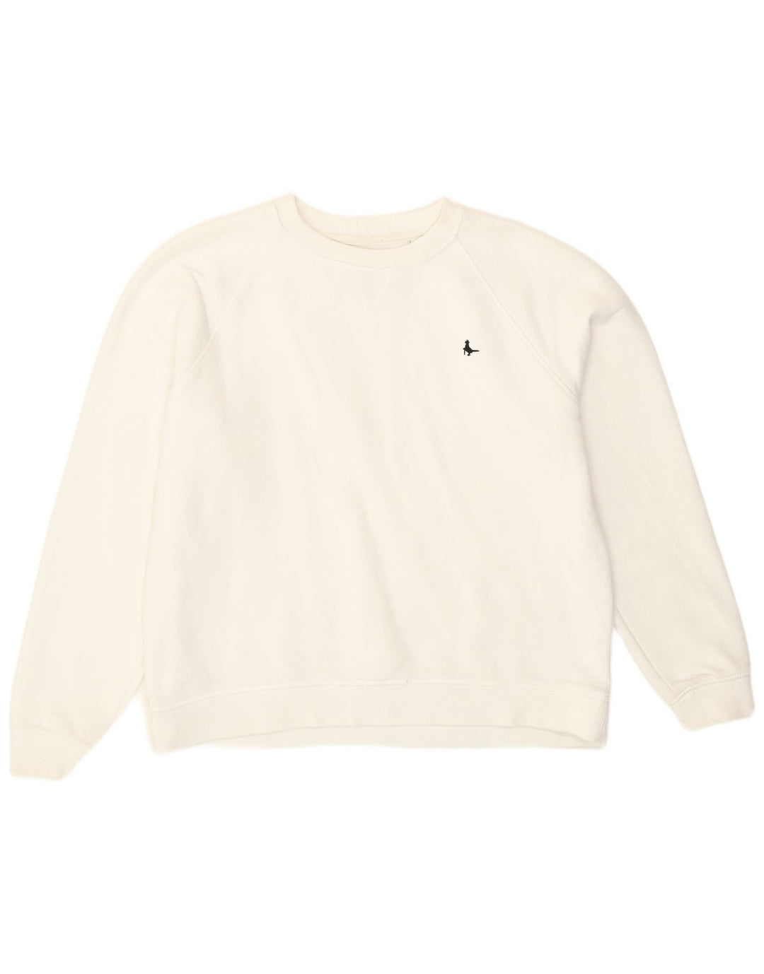 Felpa da donna Jack Wills UK 14 grande cotone bianco