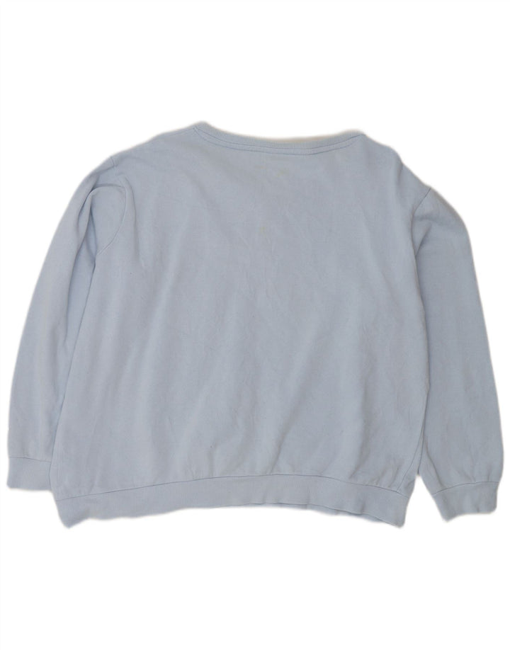 Felpa da donna con grafica corta oversize Fila, maglione UK 16 grande blu