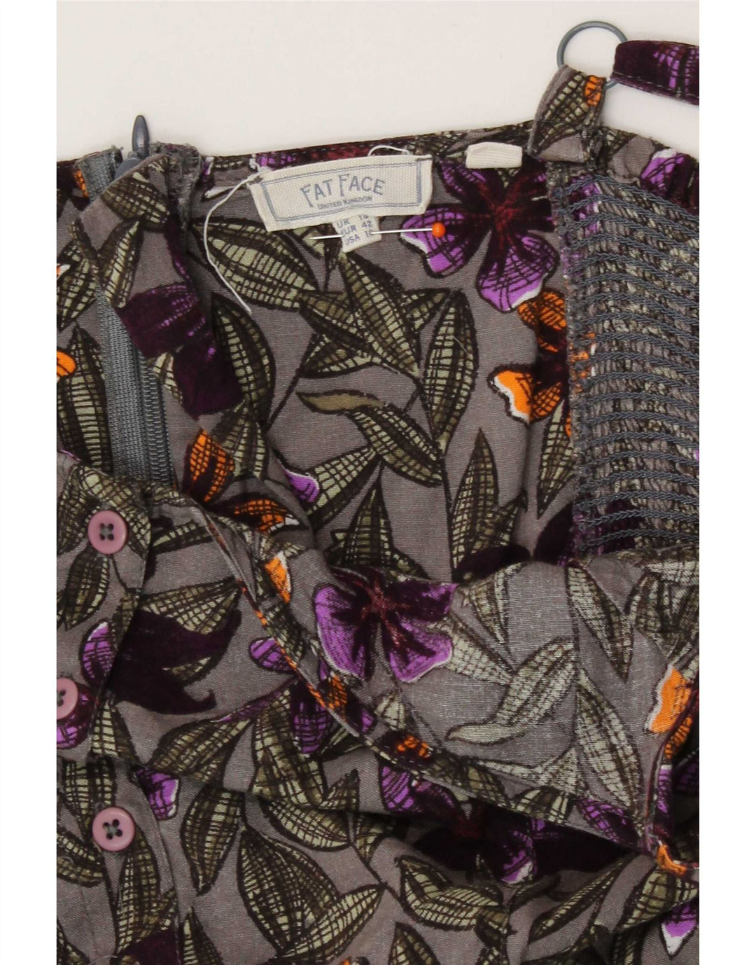 Tuta senza maniche da donna Fat Face UK 14 Grande floreale multicolore