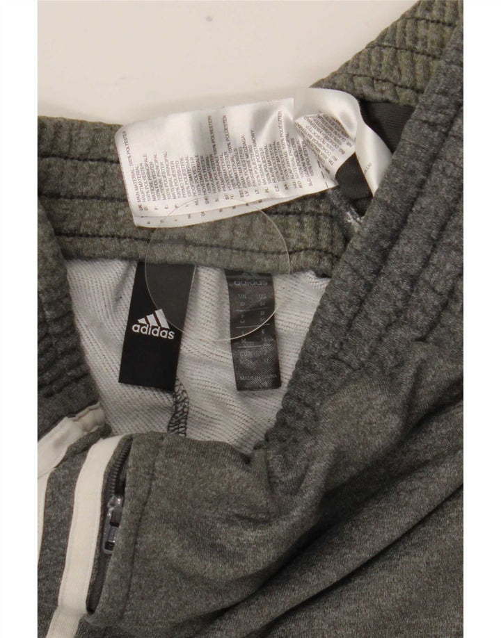 Pantaloni da tuta da uomo Adidas in poliestere grigio medio