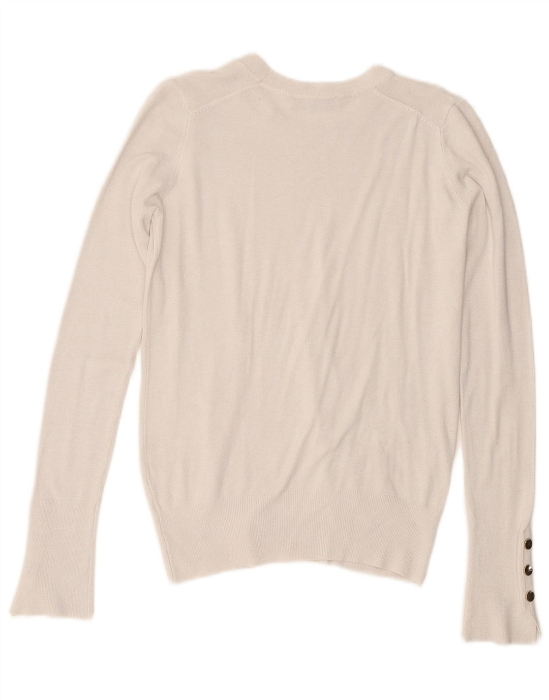 Maglione maglione girocollo da donna Zara UK 10 piccolo bianco