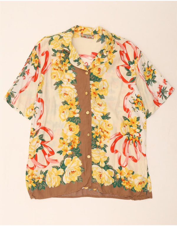 Camicia a maniche corte da donna Giulia Galanti UK 16 Grande floreale multicolore