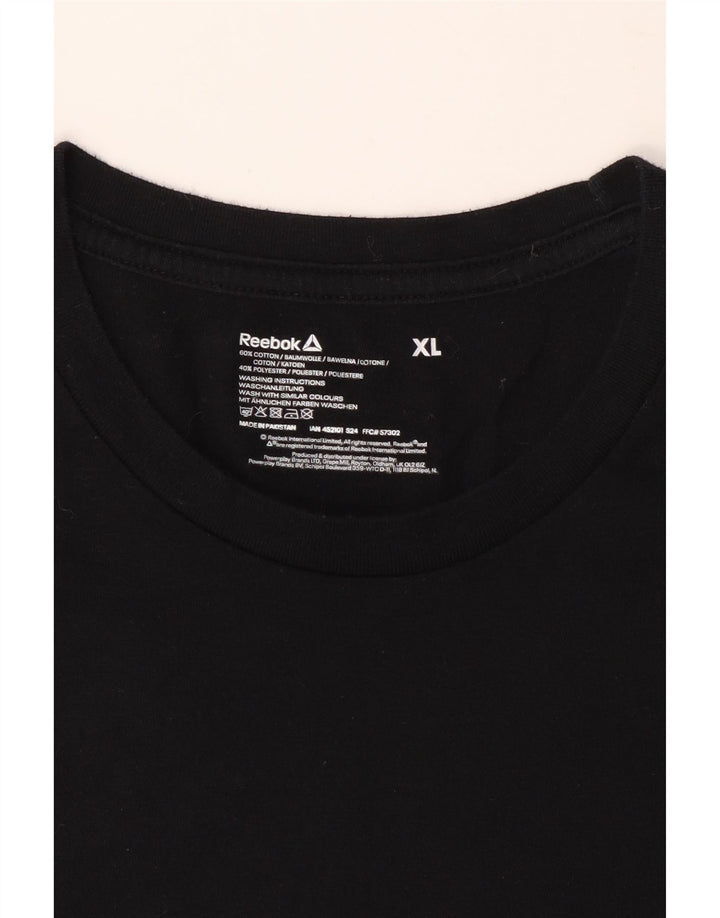 T-shirt da uomo REEBOK Top XL in cotone nero