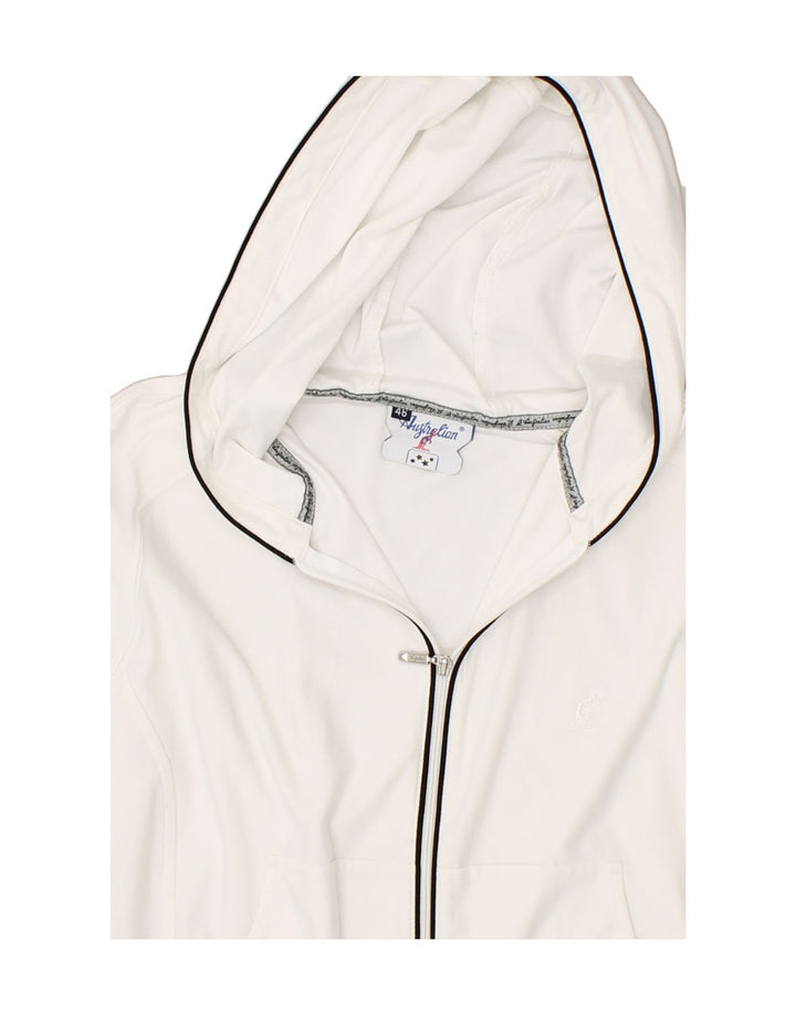 AUSTRALIAN L'ALPINA Womens Zip Hoodie Sweater IT 46 Large White Polyester Vintage AUSTRALIAN L'ALPINA and Second-Hand AUSTRALIAN L'ALPINA from Messina Hembry 