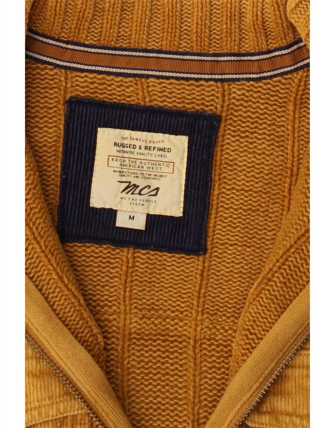 Maglione cardigan da donna Marlboro Classics UK 12 Cotone marrone medio
