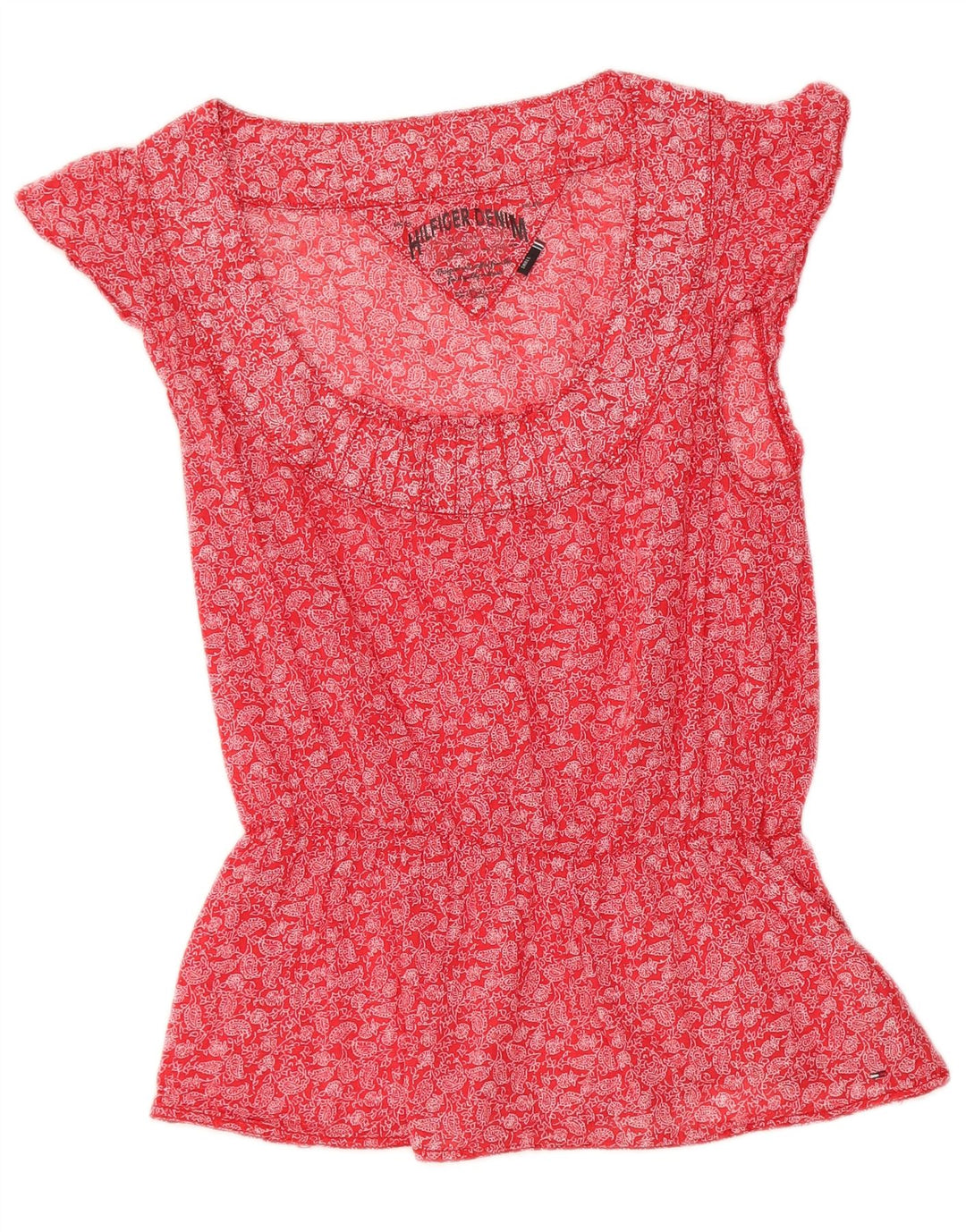 Camicetta da donna Tommy Hilfiger Top UK 10 Small Red Paisley Cotton