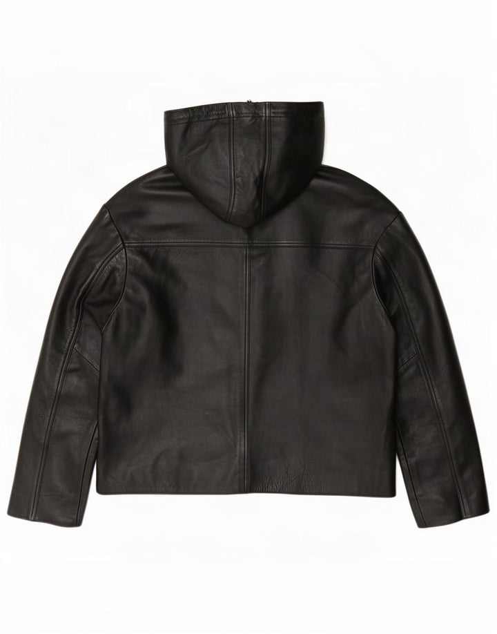 Giacca in pelle con cappuccio da donna Selected Femme EU 38 media nera