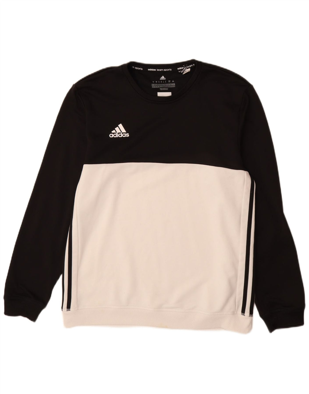 Felpa ADIDAS da uomo Climalite, grande, poliestere color block bianco
