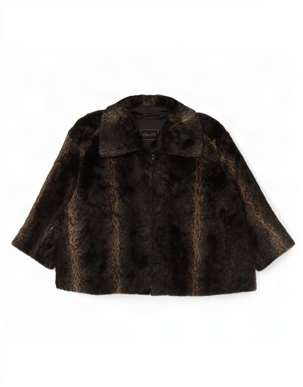 Giacca Marks & Spencer da donna Per Una UK 16 grande stampa animalier marrone
