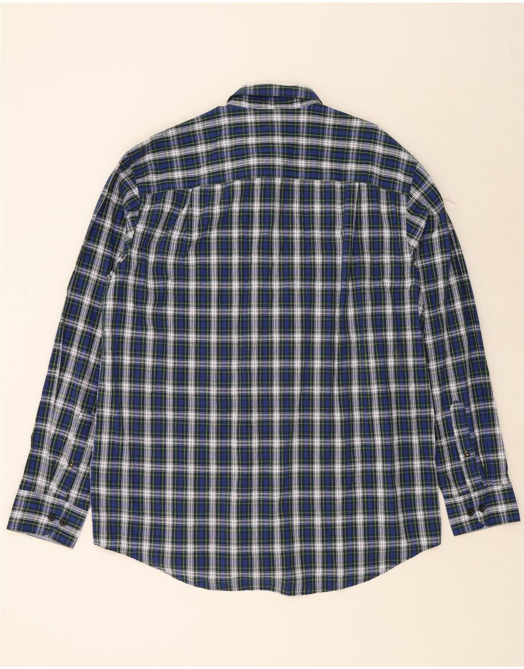 IZOD Mens Shirt XL Navy Blue Check Cotton Vintage Izod and Second-Hand Izod from Messina Hembry 