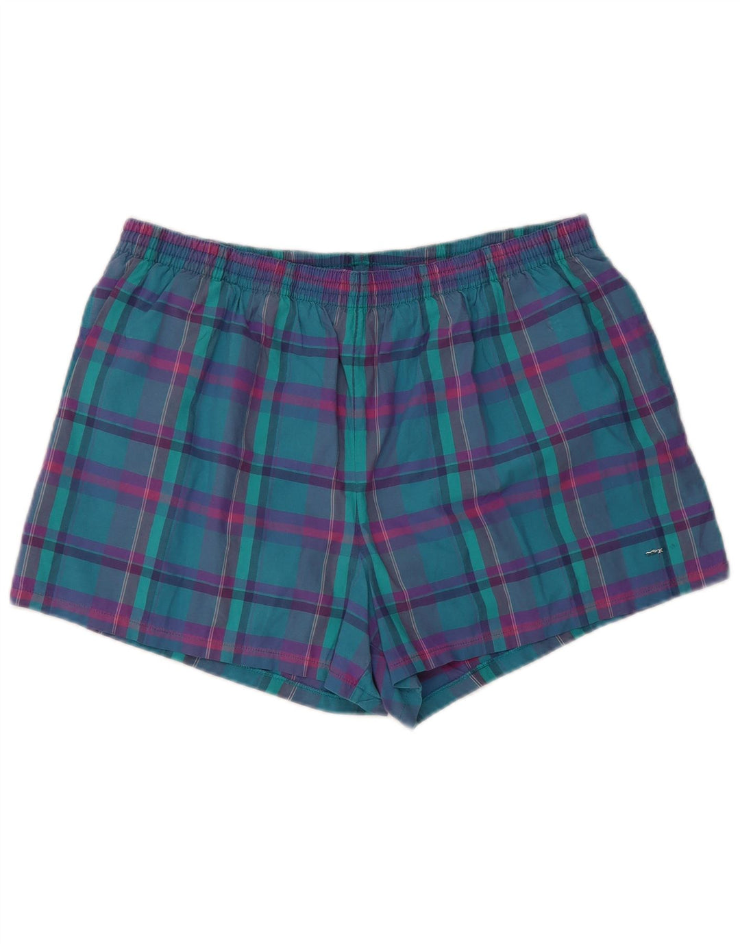 Pantaloncini da bagno da uomo Adidas Large W36 L3 turchese scozzese retrò