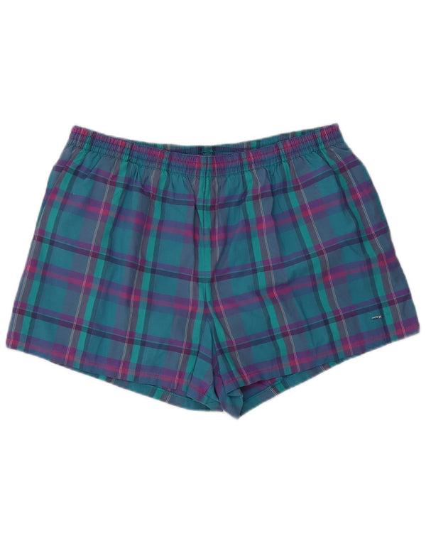 Pantaloncini da bagno da uomo Adidas Large W36 L3 turchese scozzese retrò