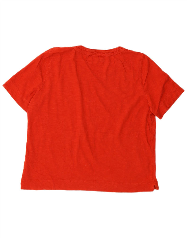 T-shirt corta da donna Whistle UK 14 grande cotone rosso