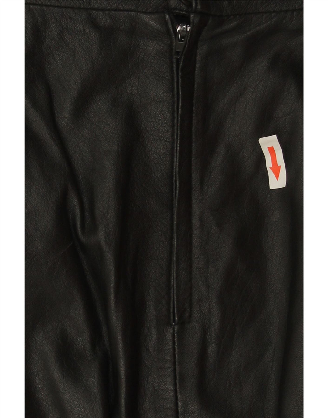 Gonna in pelle vintage da donna W30 media nera