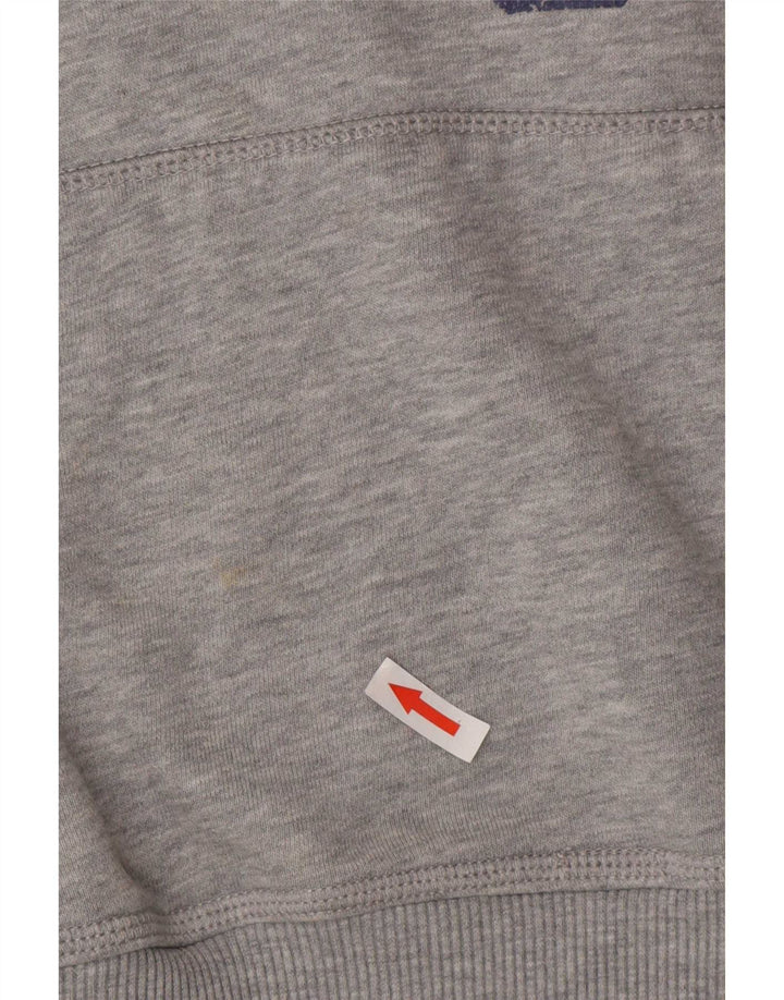 Felpa con cappuccio grafica da donna Superdry UK 14 Cotone grigio medio