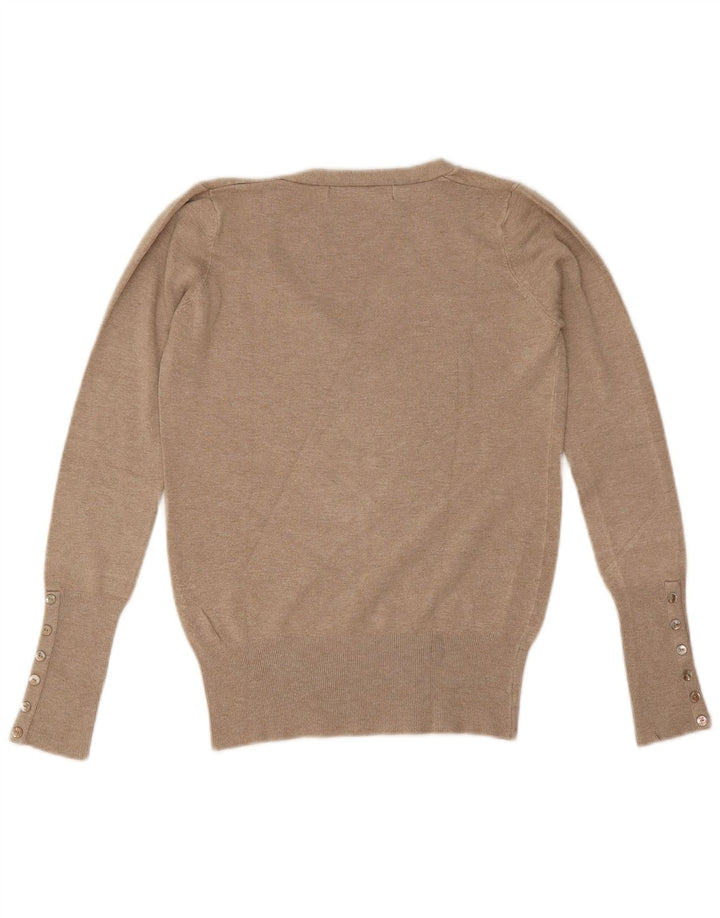 Maglione Zara da donna con scollo a V UK 12 Grigio medio