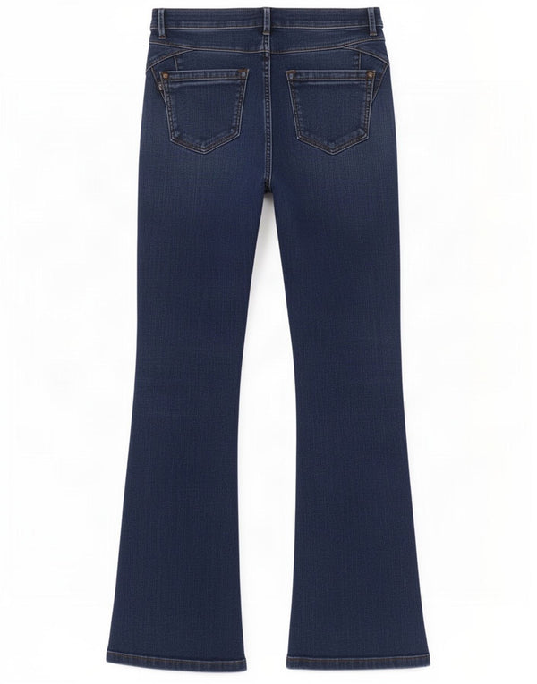 Jeans bootcut slim da donna Marks & Spencer UK 8 piccoli W28 L28 blu navy