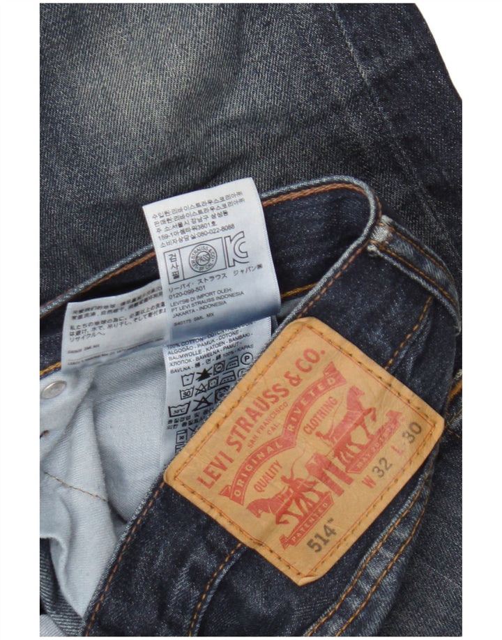 Levi's Uomo 514 Jeans dritti W32 L30 Cotone blu navy