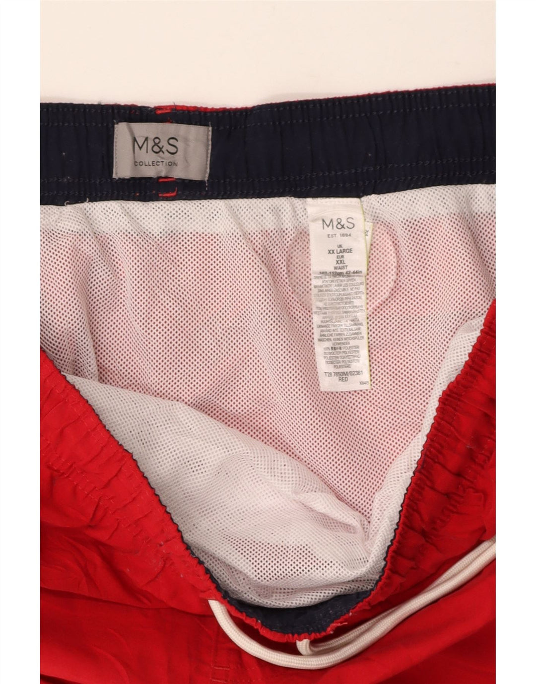 MARKS & SPENCER Mens Swimming Shorts 2XL Red Polyester