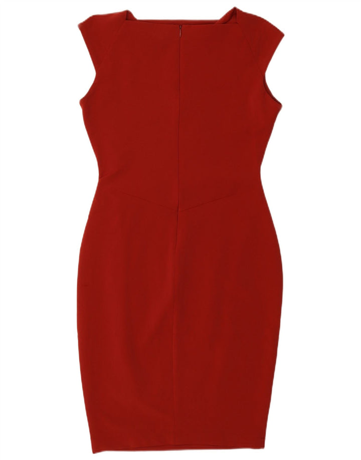 Abito aderente senza maniche da donna Zara UK 12 rosso medio in poliammide