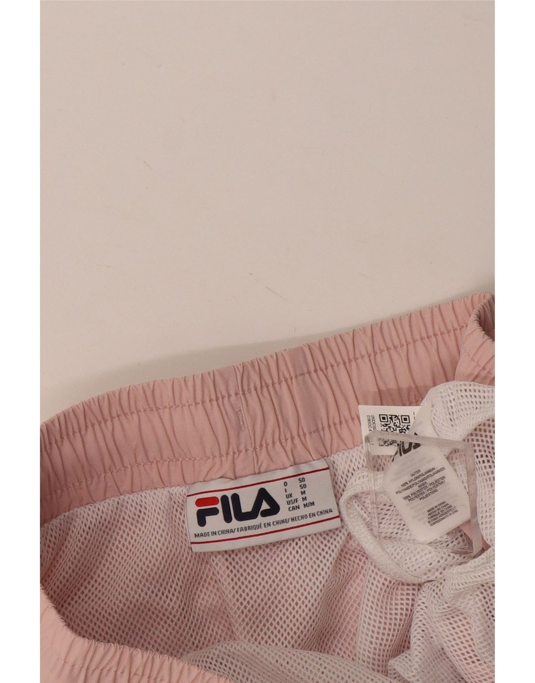 Pantaloncini da bagno da uomo Fila in nylon rosa medio
