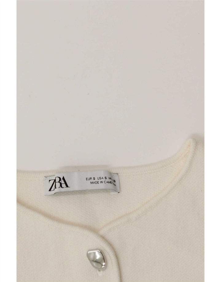 Gilet Zara da donna UK 8 piccolo bianco
