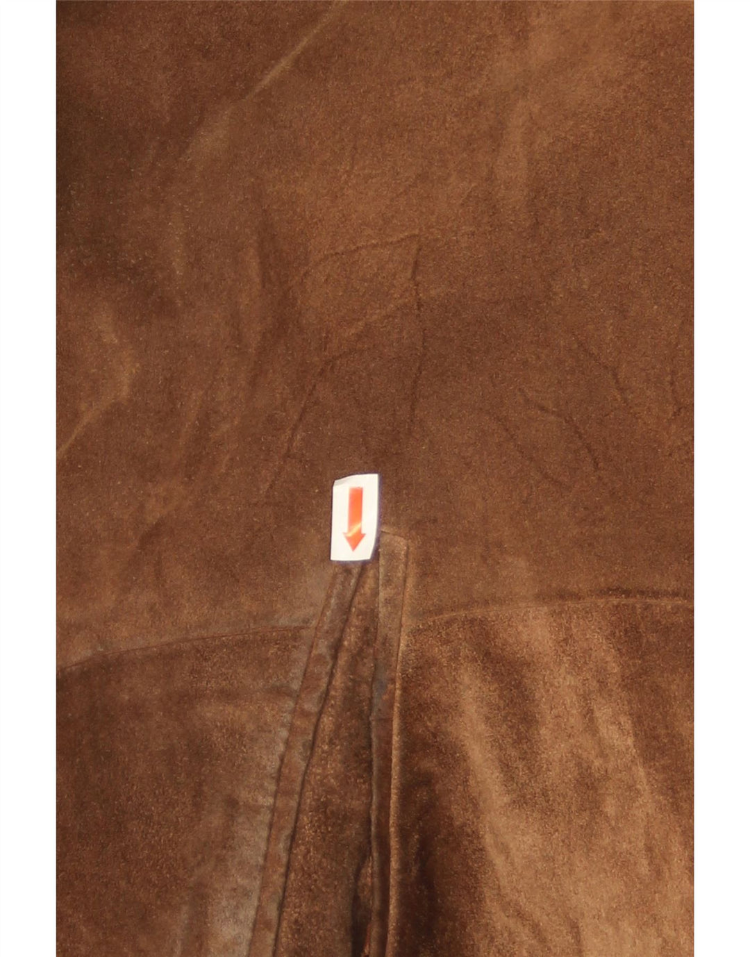 Giubbotto vintage in shearling scamosciato da uomo UK 38 in pelle marrone medio