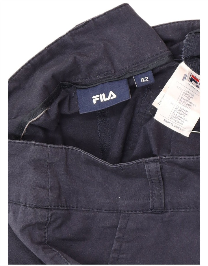Pantaloncini chino da donna Fila IT 42 medi W30 cotone blu navy