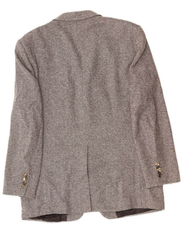 KARL LAGERFELD Giacca blazer a 3 bottoni da uomo UK 40 grande lana grigia