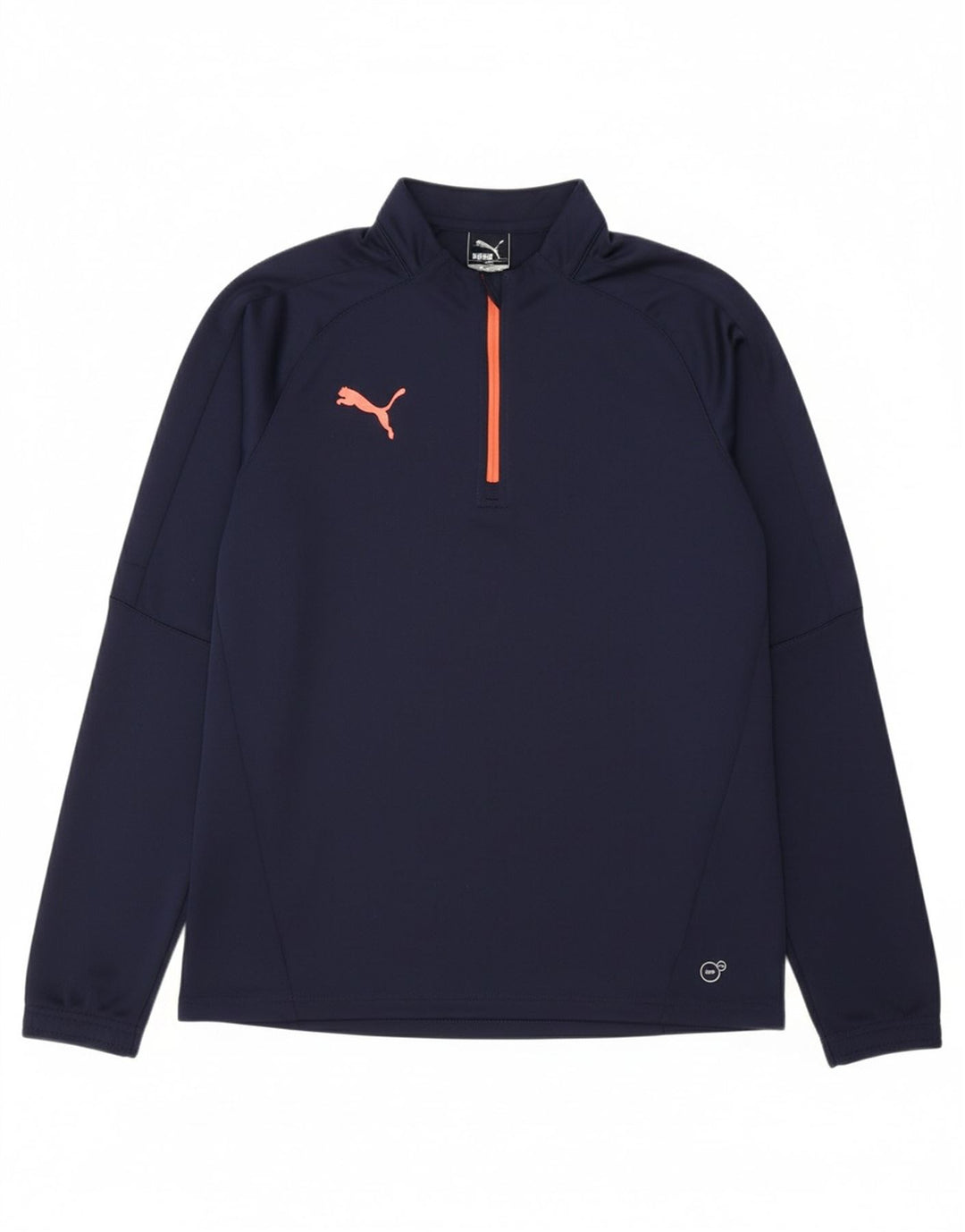 PUMA Mens Zip Neck Pullover Tracksuit Top Medium Navy Blue
