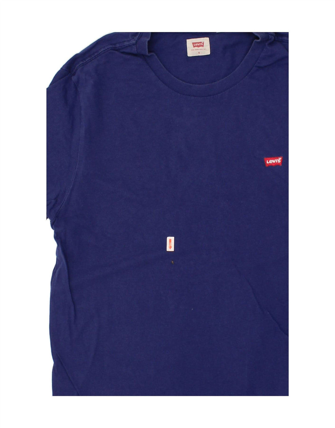 LEVI'S Mens T-Shirt Top Small Navy Blue Cotton Vintage Levi's and Second-Hand Levi's from Messina Hembry 