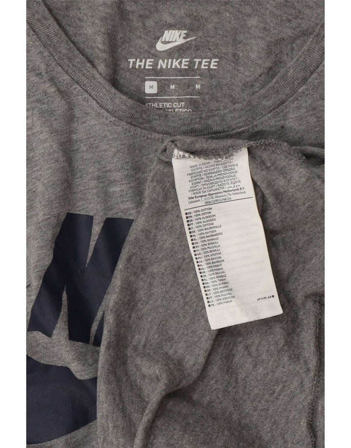 T-shirt grafica Nike da uomo con taglio atletico, cotone grigio medio