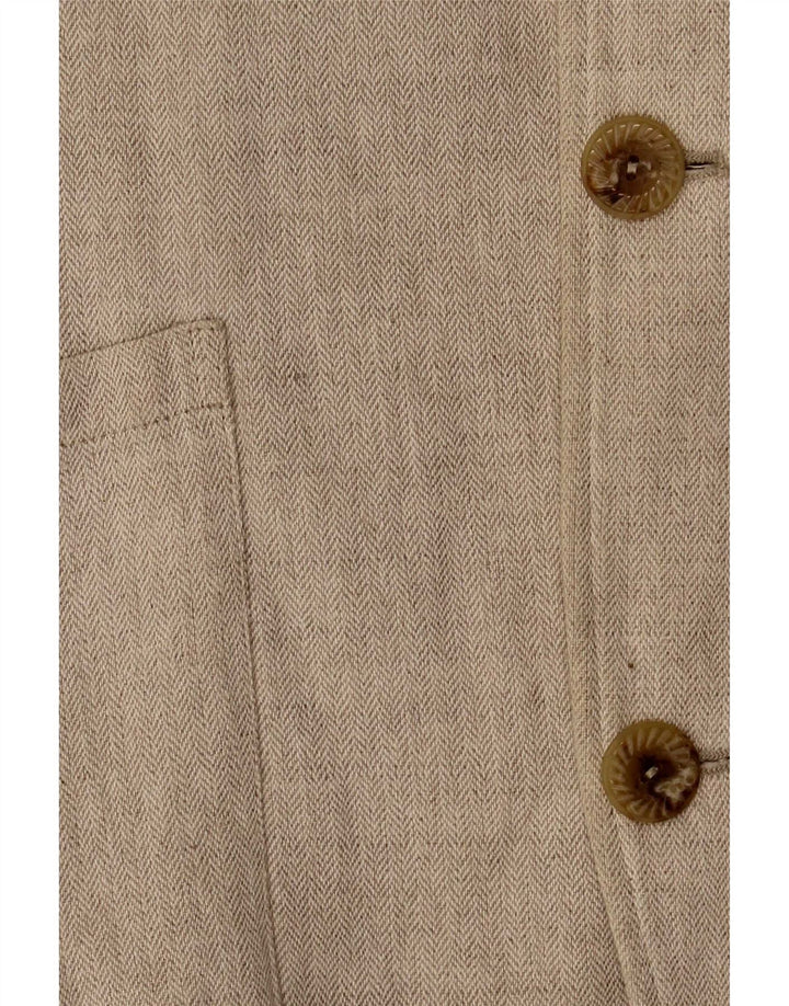 Giacca blazer da uomo a 3 bottoni Redpoint IT 48 Cotone a spina di pesce beige medio