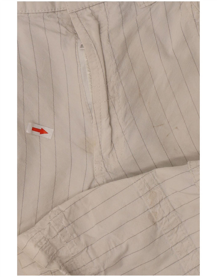 Pantaloncini cargo da uomo Guess W31 cotone gessato bianco medio