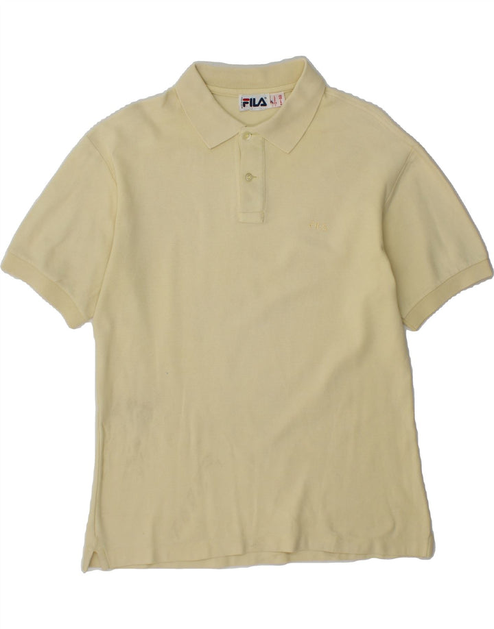 FILA Mens Polo Shirt IT 46 Small Beige Vintage Fila and Second-Hand Fila from Messina Hembry 