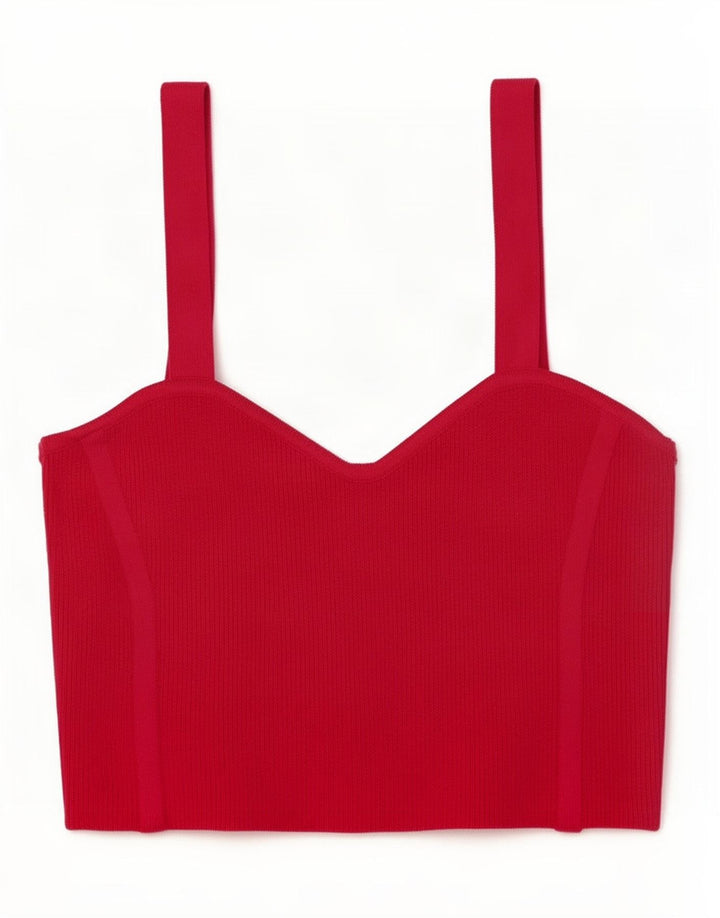 Top corto in maglia da donna Zara UK 12 nylon rosa medio