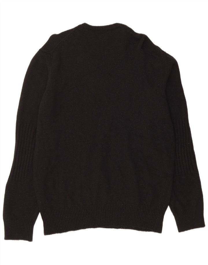 Maglione maglione girocollo con grafica da uomo Woolrich XL lana nera