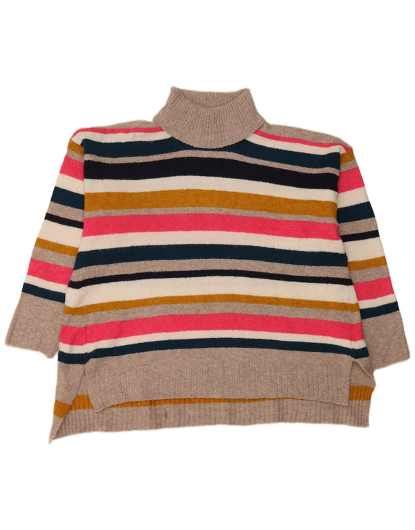 Maglione maglione a collo alto da donna Marks & Spencer UK 18 XL multicolore
