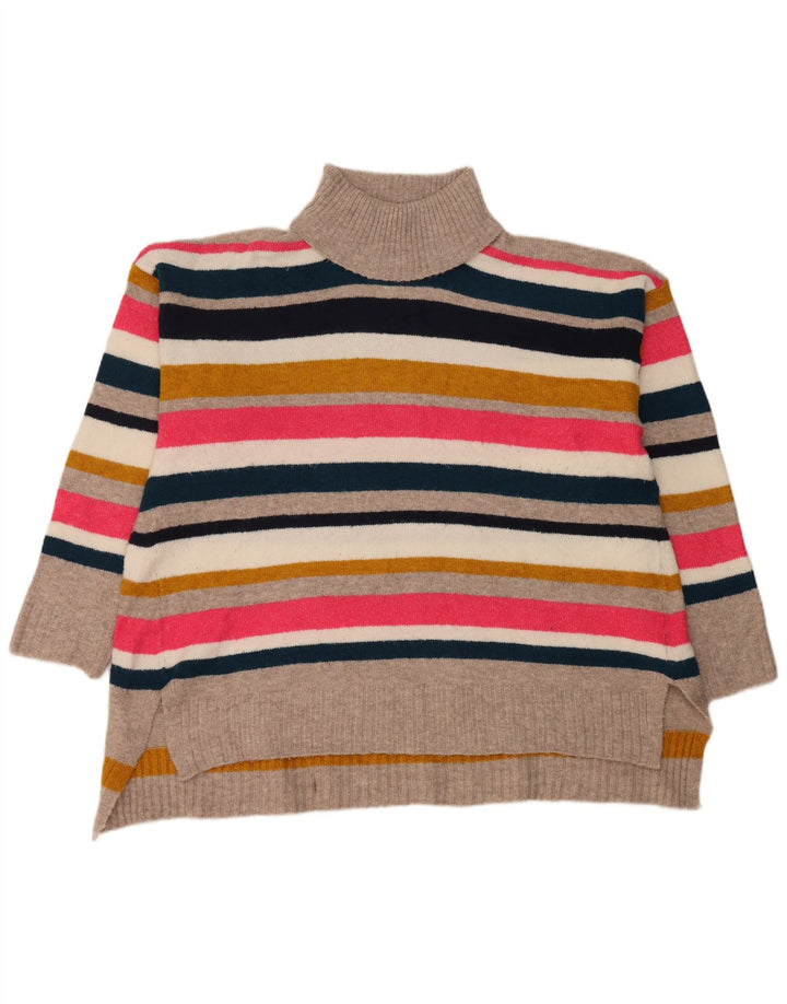 Maglione maglione a collo alto da donna Marks & Spencer UK 18 XL multicolore