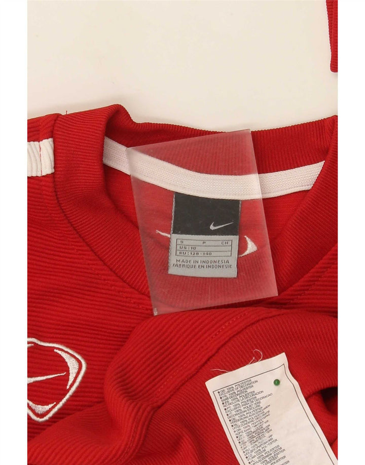 Felpa Nike Ragazzi Maglione 9-10 anni Small Rosso Poliestere