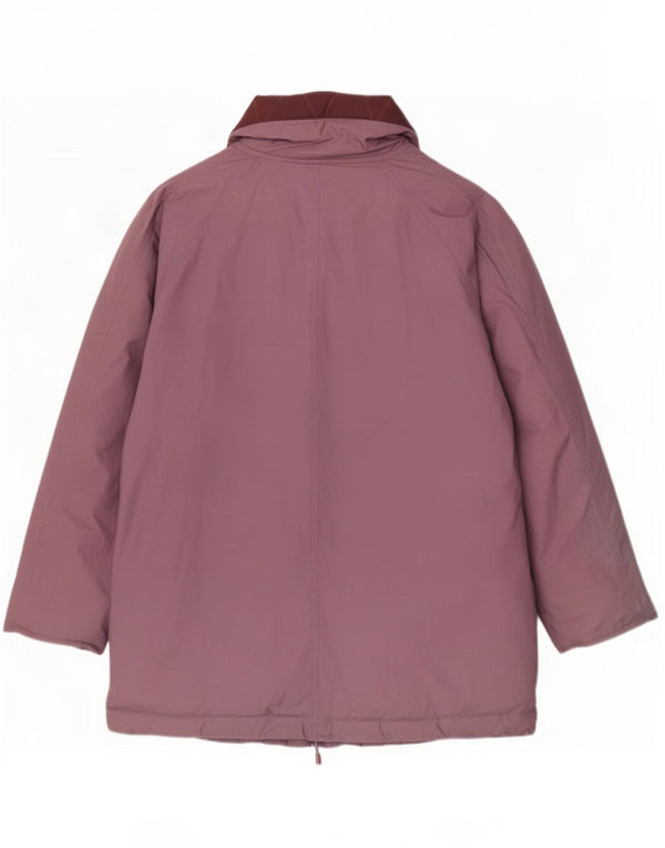 Cappotto imbottito da donna vintage UK 20 2XL cotone viola