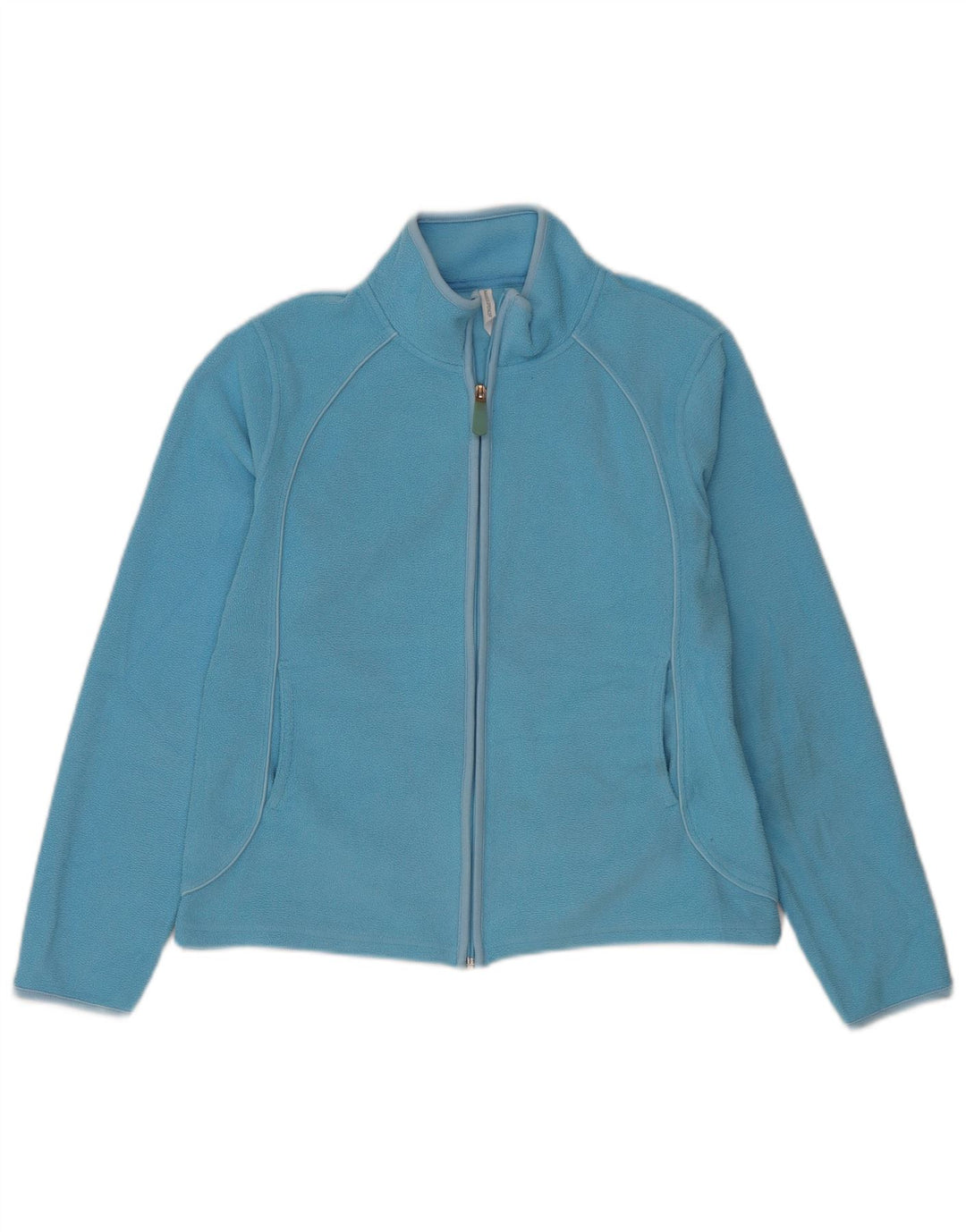 Giacca in pile da donna Marks & Spencer UK 14 Large Blu Poliestere