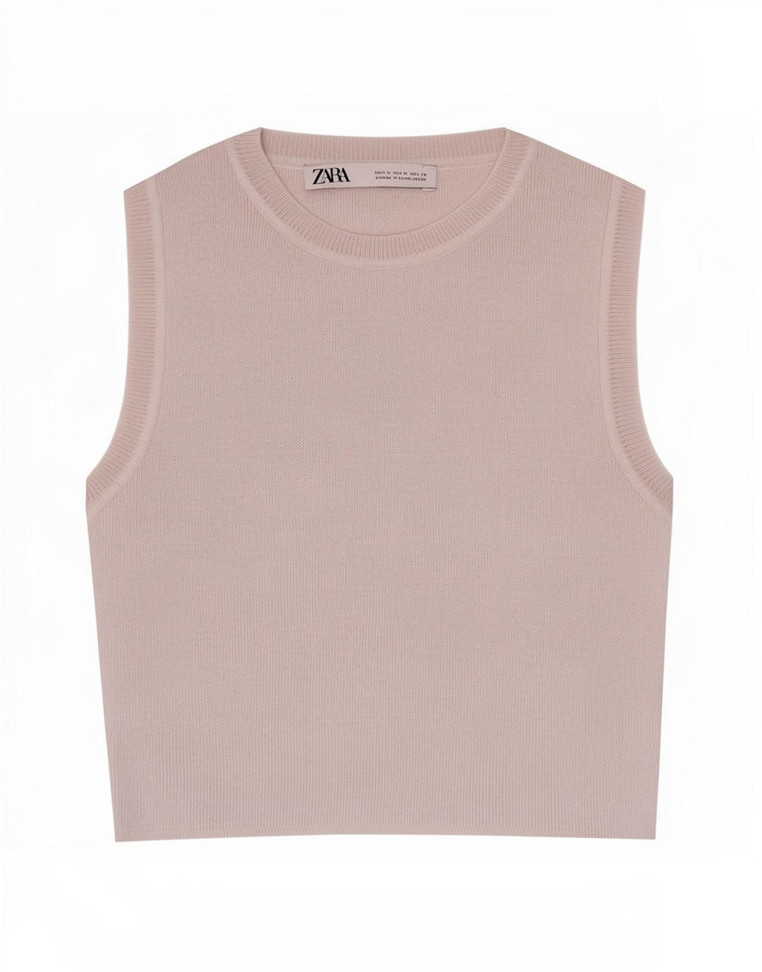 Canotta corta da donna Zara UK 12 Beige medio
