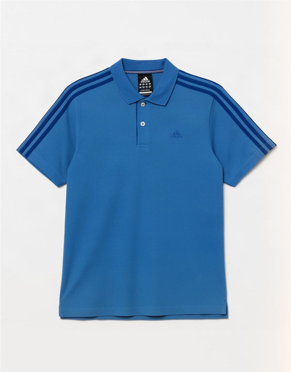Polo Adidas Clima 365 da uomo piccola in cotone blu