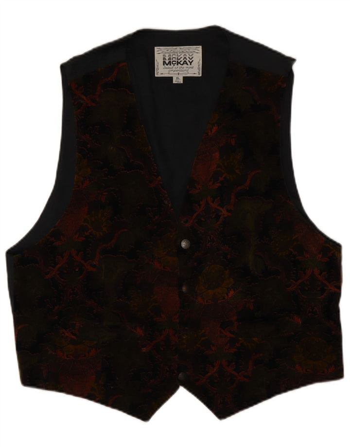 Gilet da uomo Mckay XL in cotone floreale multicolore